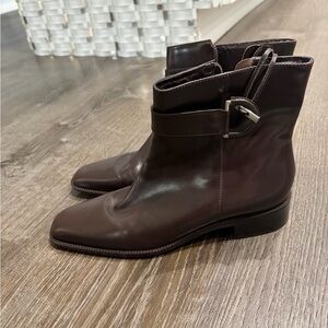 Talbots brown leather ankle boots